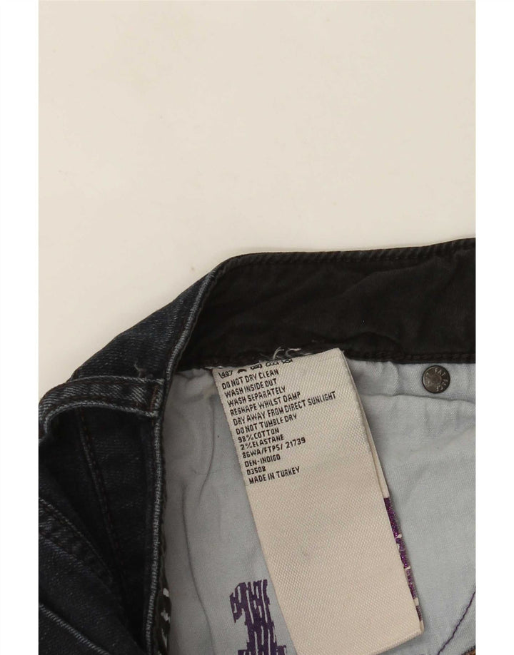 Fat Face Dame Bootcut Jeans UK 10 Small W30 L32 Navy Blue Bomuld