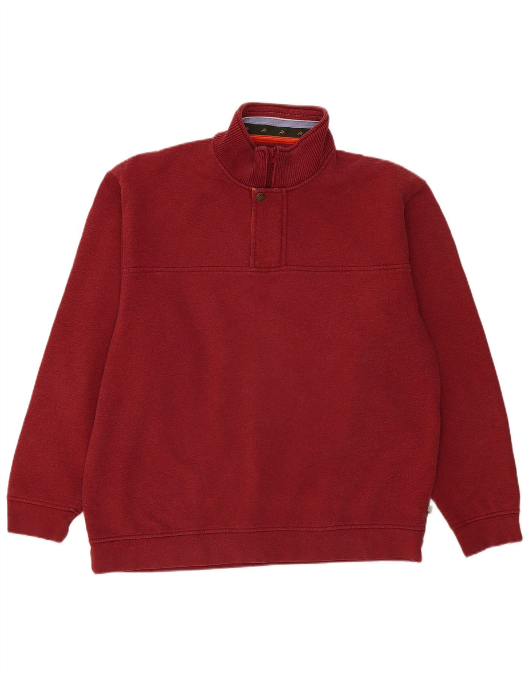 Orvis Sweatshirt med lynlås til mænd, stor Bourgogne bomuld