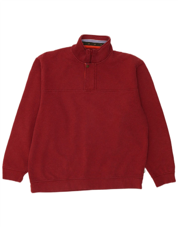 Orvis Sweatshirt med lynlås til mænd, stor Bourgogne bomuld