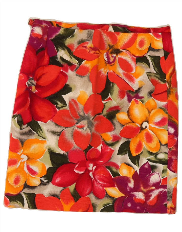 VINTAGE Womens Straight Skirt W30 Medium Multicoloured Floral Vintage Vintage and Second-Hand Vintage from Messina Hembry 