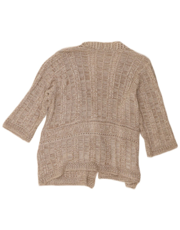 M&Co dame cardigantrøje med 3/4 ærmer UK 18/20 XL beige bomuld