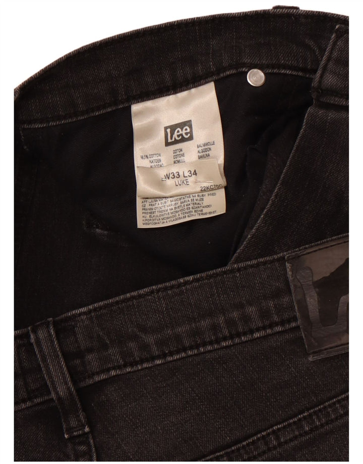 LEE Dame Luke Slim Jeans W33 L30 Sort Bomuld