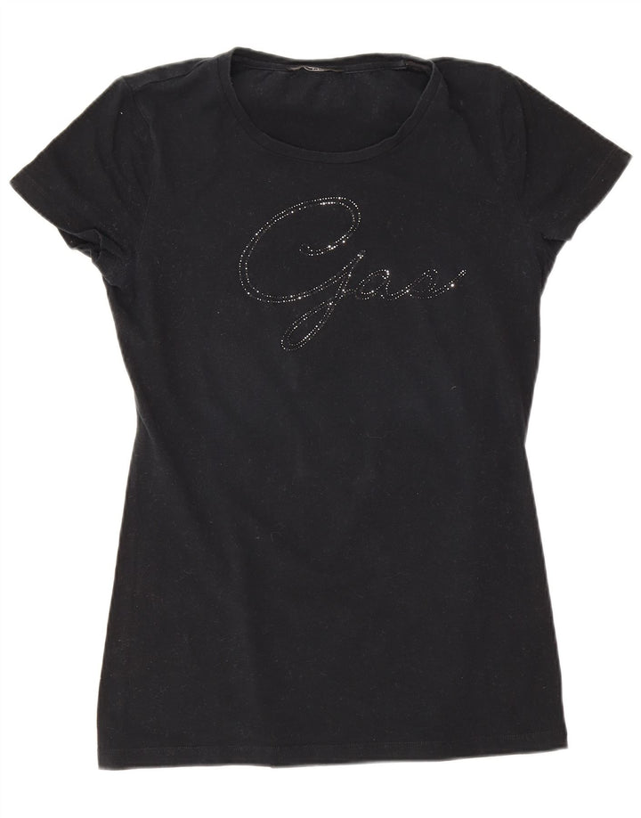 Gas Graphic T-Shirt Top UK 8 Small Black