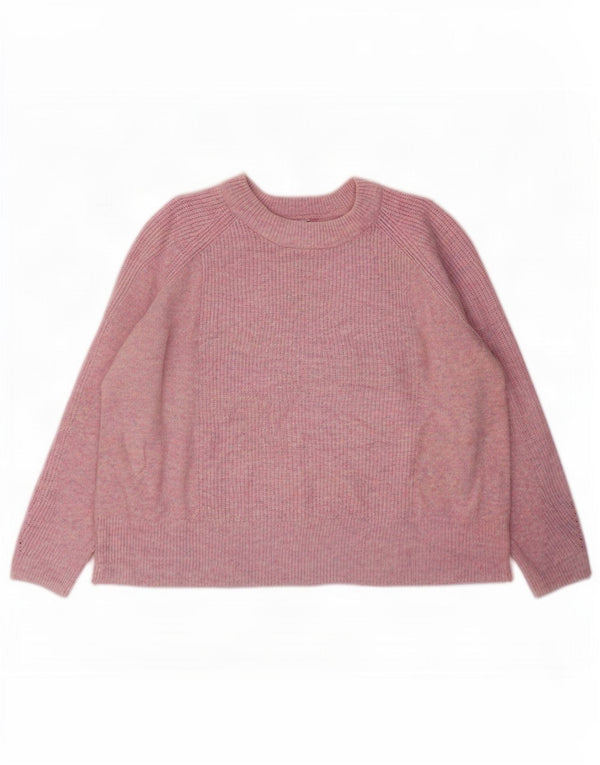 Marks & Spencer Dame sweater med rund hals DK 18 XL Pink Flecked