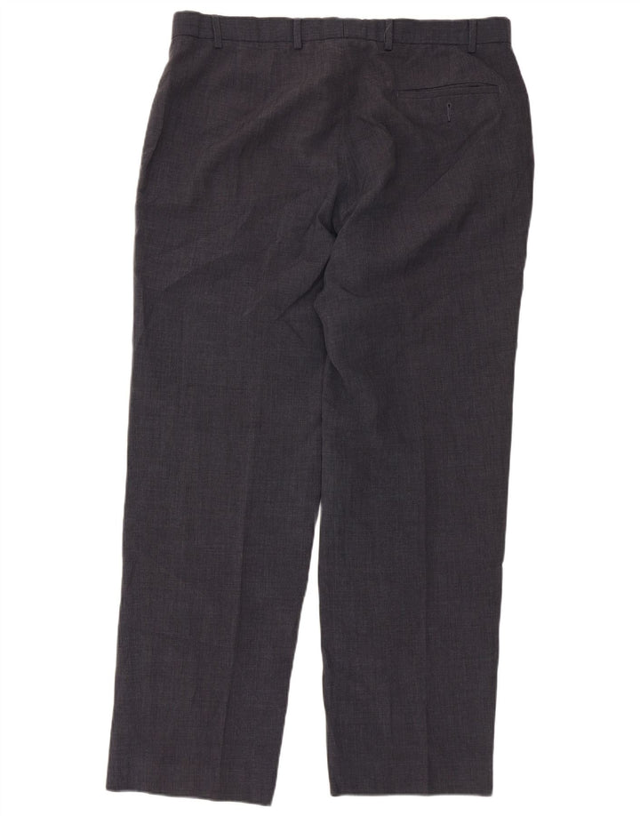 Marks & Spencer Straight Suit Bukser til mænd W38 L31 Marineblå polyester