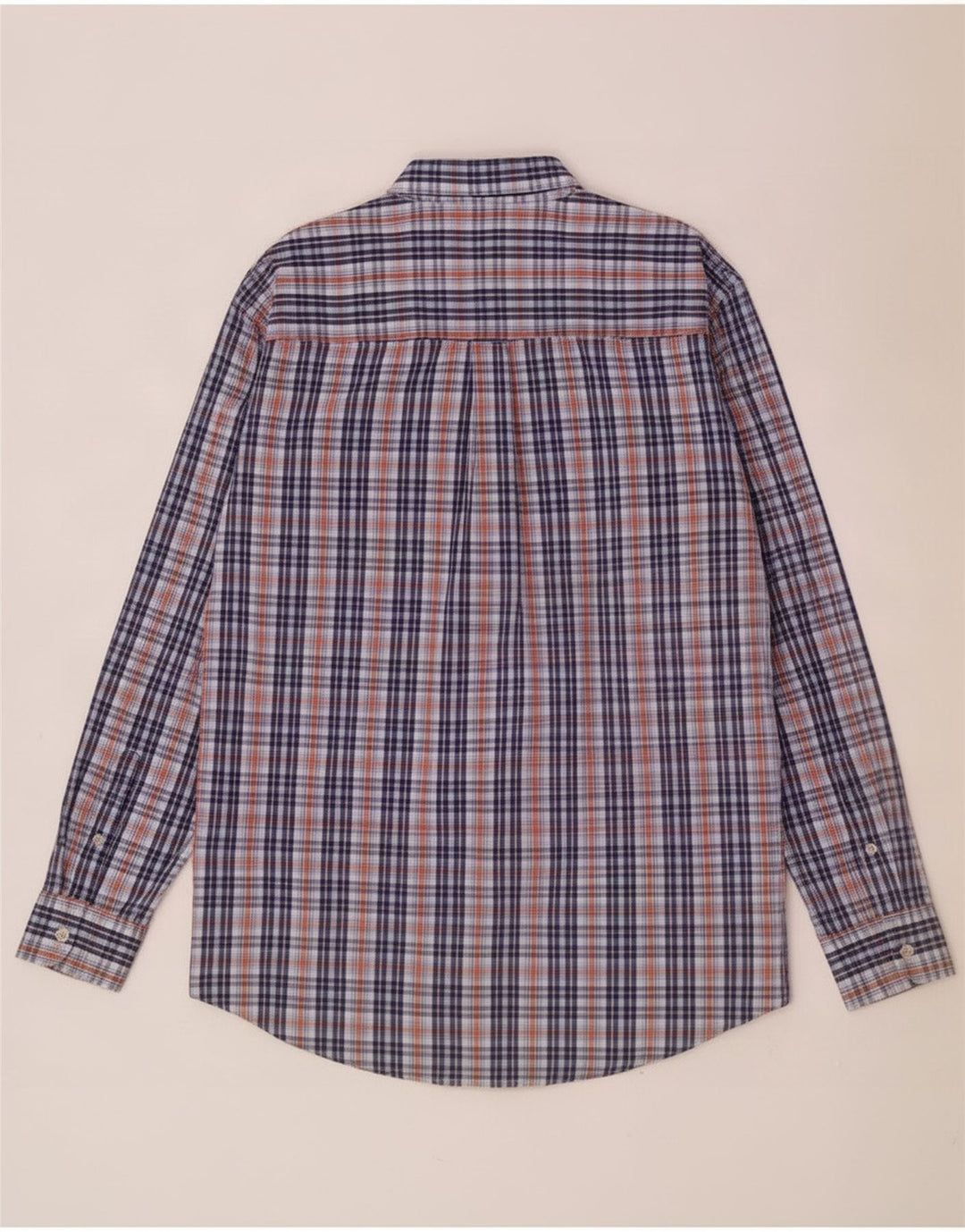 Izod Mens Tall Shirt XL Blue Check Cotton