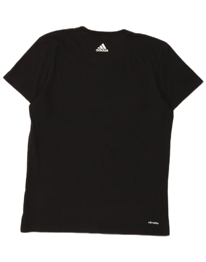 Adidas Herre Climalite grafisk T-shirt top mellem sort bomuld