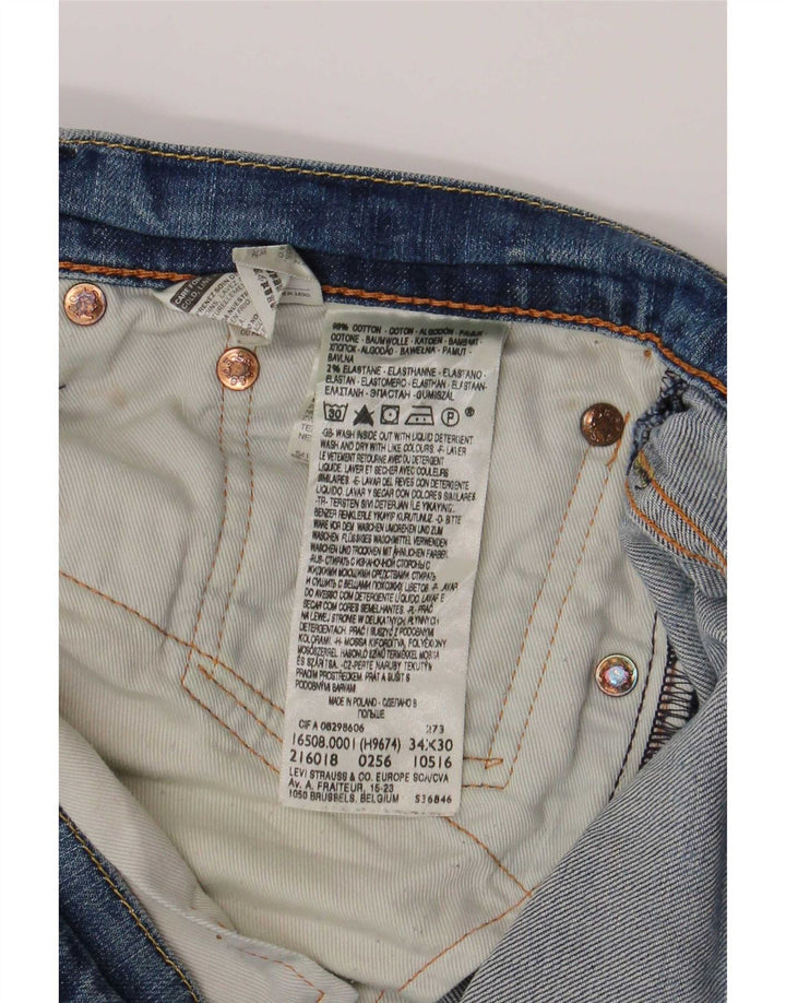 Levi's Herre 508 Straight Jeans W34 L30 Blå Bomuld
