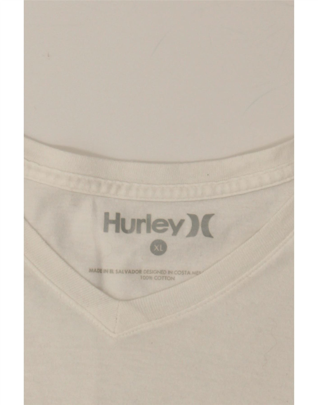 HURLEY Mens T-Shirt Top XL White Cotton Vintage Hurley and Second-Hand Hurley from Messina Hembry 