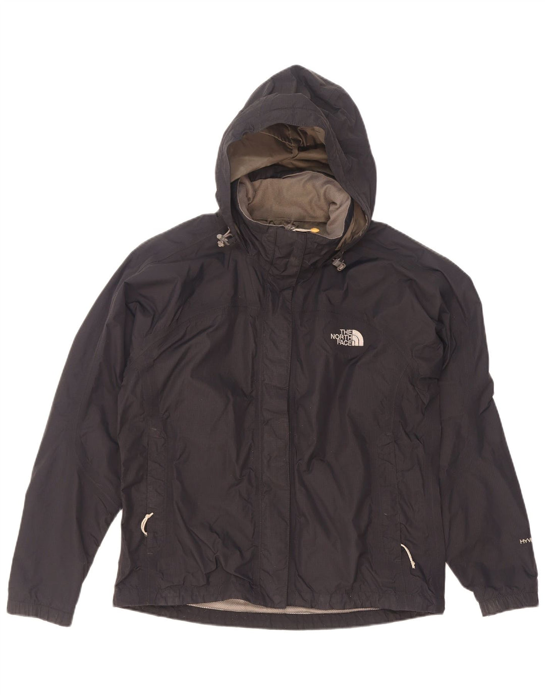 The North Face Dame Hyvent Hætte Oversized regnjakke UK 10 Small Black