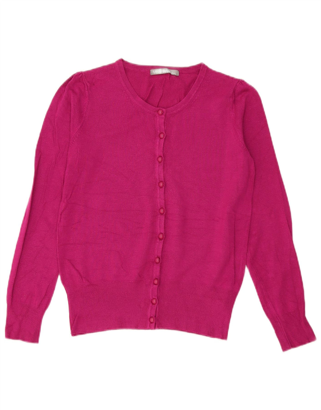 Marks & Spencer Dame Cardigan Sweater UK 8 Small Pink Viscose