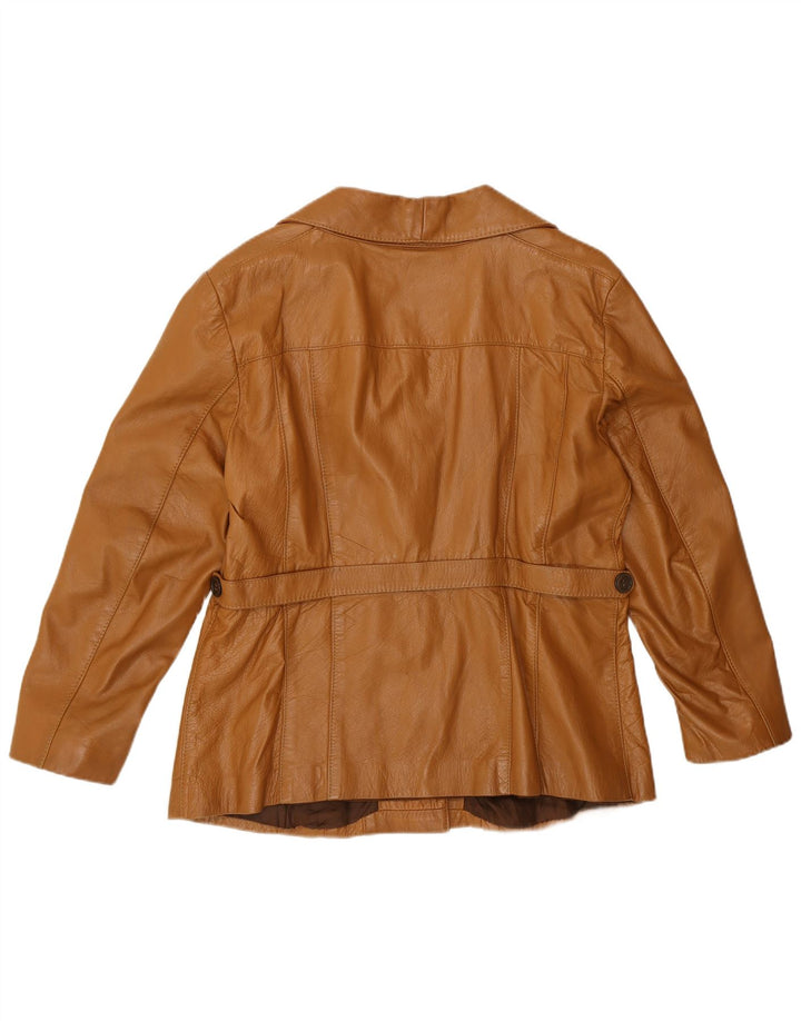 Vintage dame læderjakke UK 12 Medium Brown