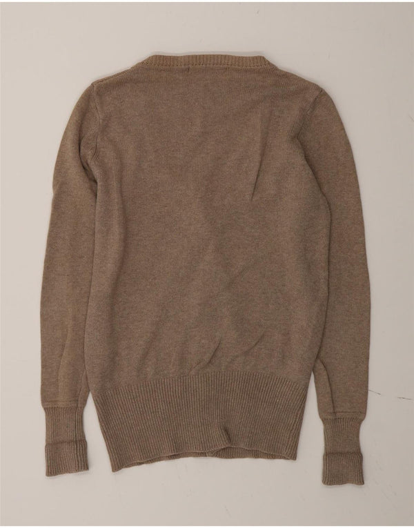 Zara Dame Cardigan Sweater UK 16 Stor Grå Bomuld