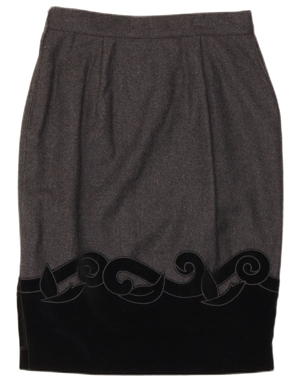 BLUMODE Womens Pencil Skirt IT 44 Medium W28 Grey Colourblock