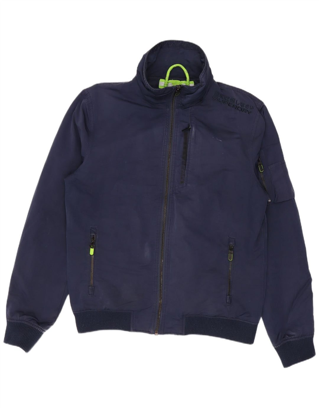 Superdry Bomberjakke til mænd UK 40 Stor marineblå polyester