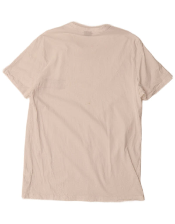Hugo Boss Herre grafisk T-shirt Top Medium Hvid Bomuld