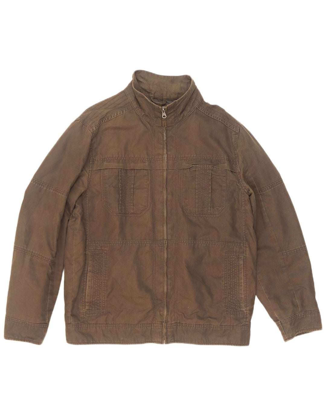 John Rocha Herre Utility Jacket UK 38 Medium Khaki Cotton