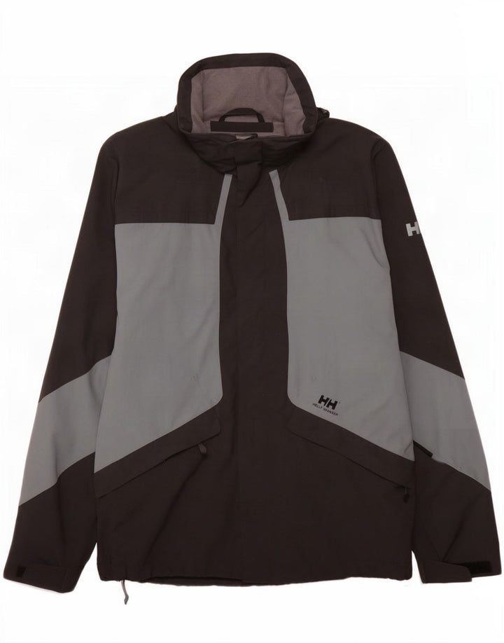 Helly Hansen Regnjakke til mænd UK 38 Medium Sort Colourblock Nylon