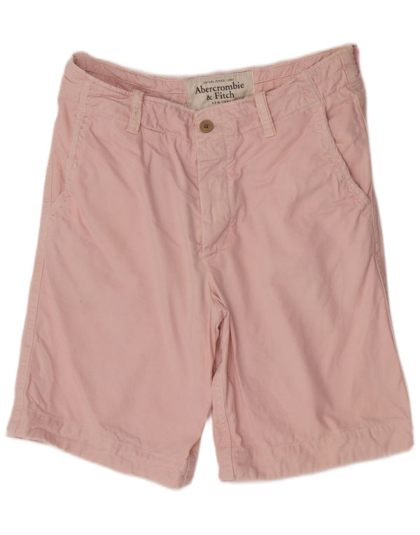 Abercrombie & Fitch Herre Regular Fit Chino Shorts W36 Large Pink Bomuld