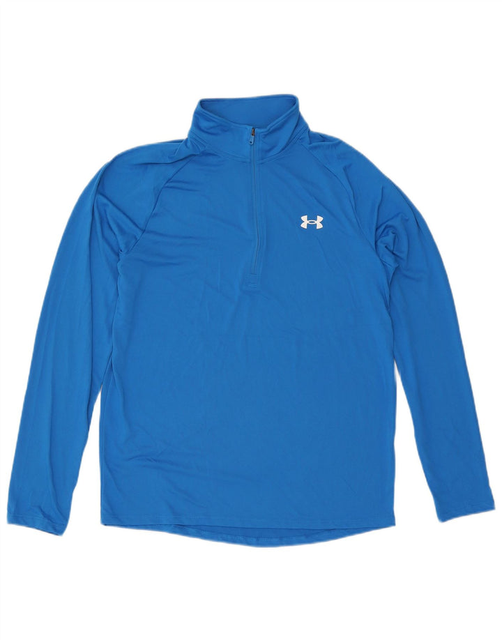 Under Armour Herre Zip Neck Pullover Træningsdragt Top Medium Blue