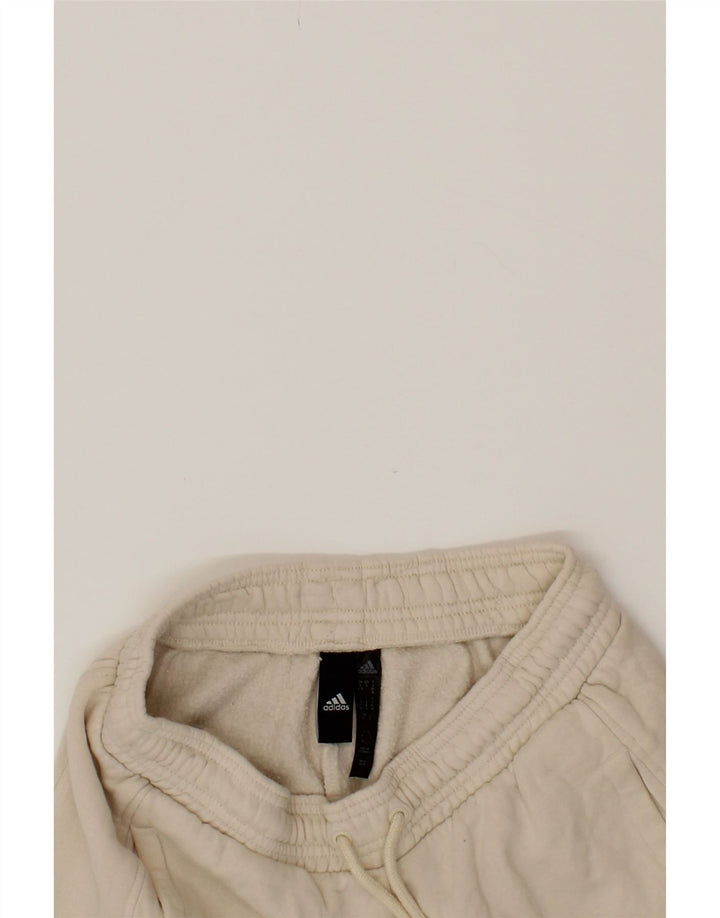 ADIDAS Mens Tracksuit Trousers Joggers Small Off White Cotton Vintage Adidas and Second-Hand Adidas from Messina Hembry 