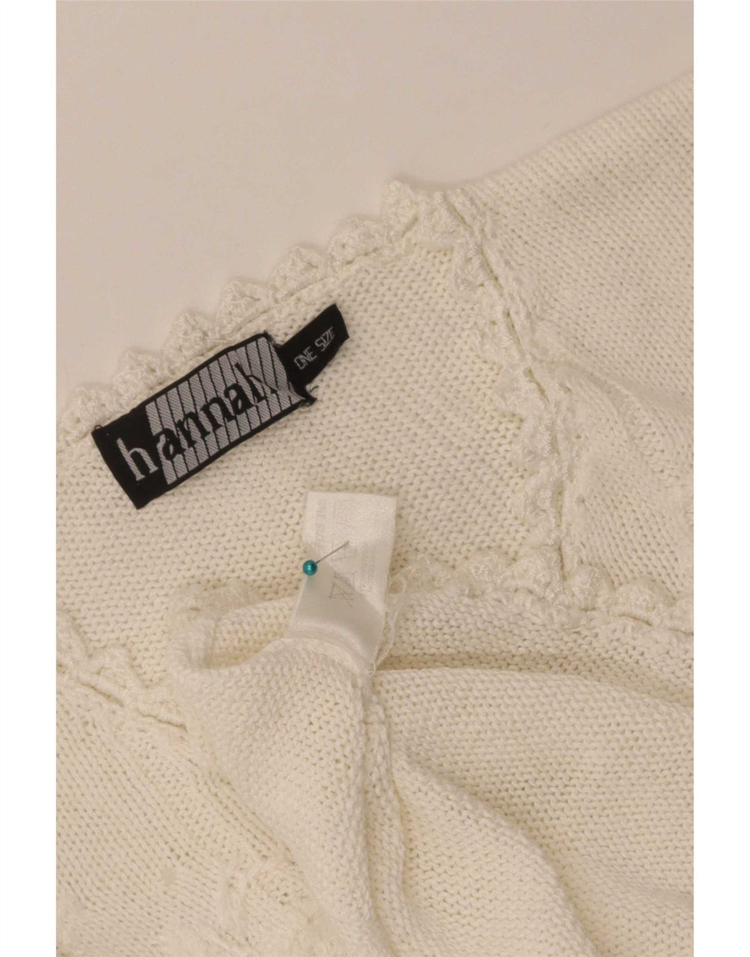 Hannah Dame V-hals sweater One Size Hvid Ramie