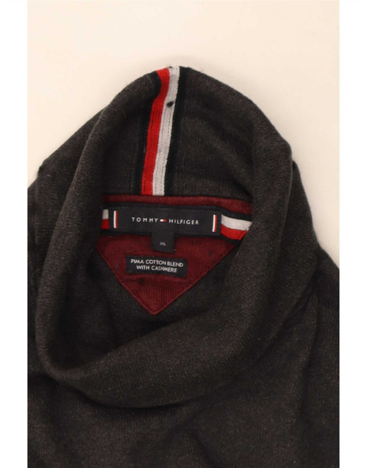 Tommy Hilfiger Herre Rullehals sweater XL Grå Bomuld