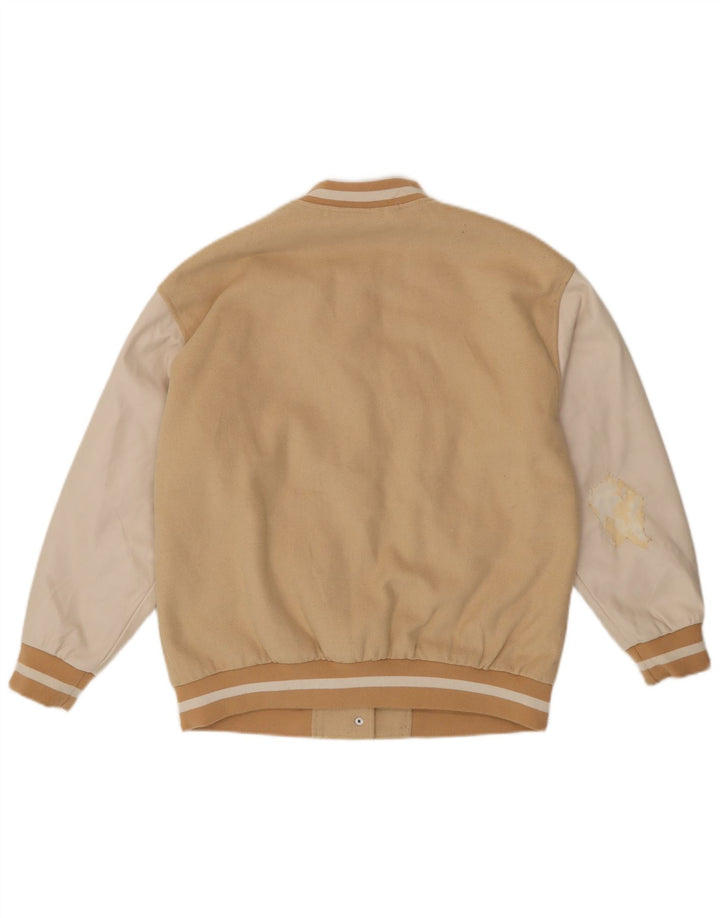 Zara piger grafisk varsity jakke 13-14 år Beige Colourblock Polyester