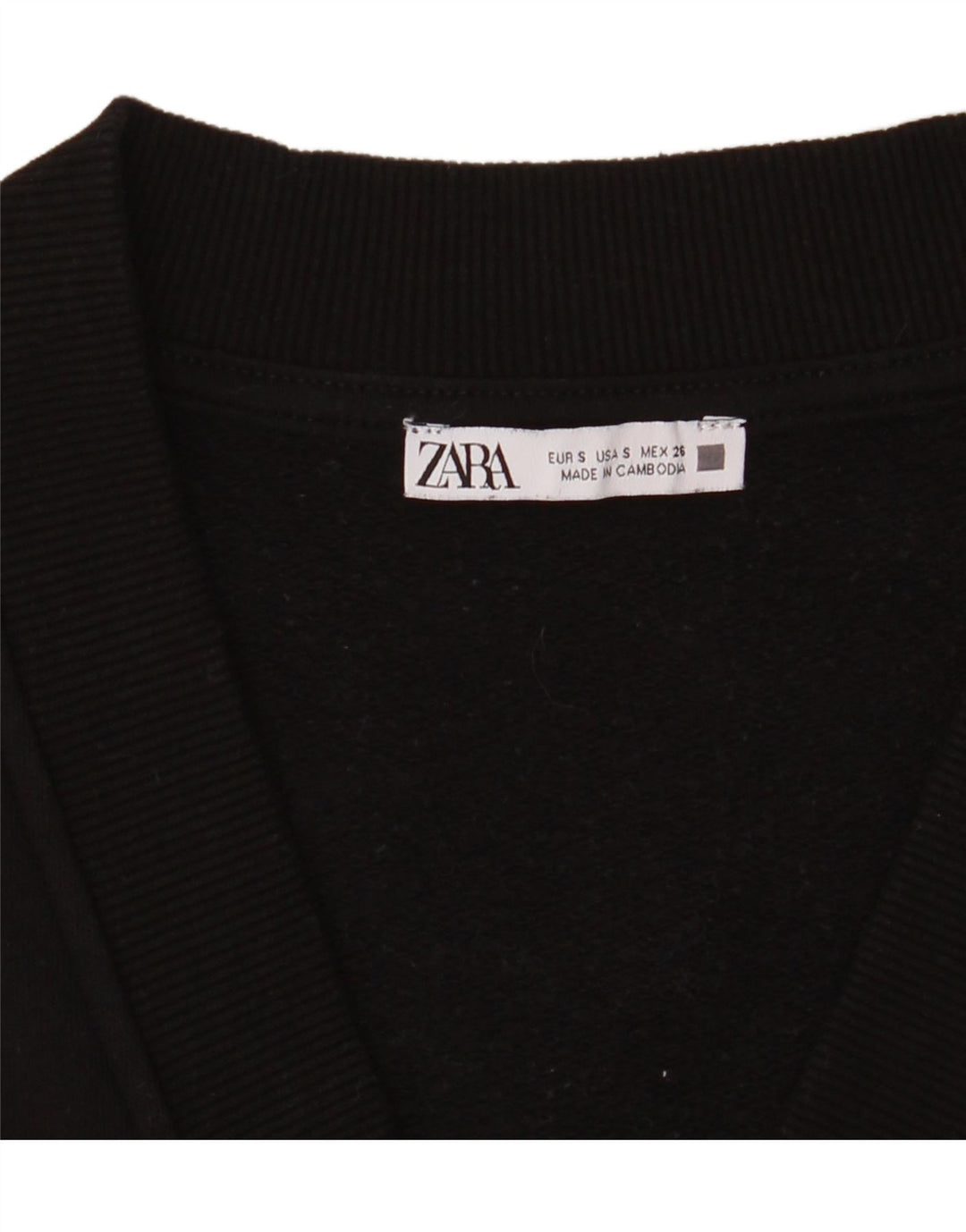 ZARA Dame Ærmeløs Jumper Dress UK 10 Small Black