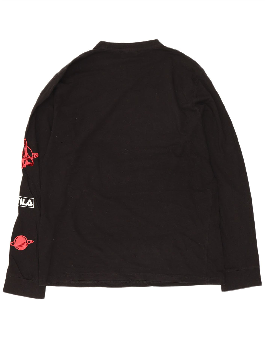 Fila Herre Grafisk Top Langærmet Medium Sort Bomuld