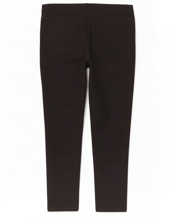 Marks & Spencer Womens Cropped Trousers UK 14 Large W34 L26 Black