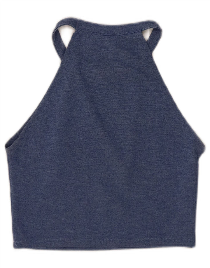 Zara Womens Crop Top UK 8 Small Blue