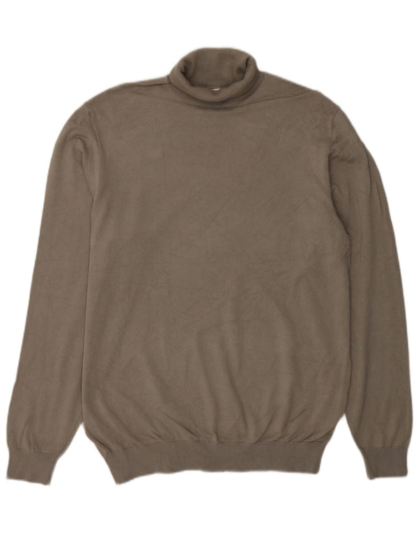 Zara Herre rullehals sweater mellemgrå viskose