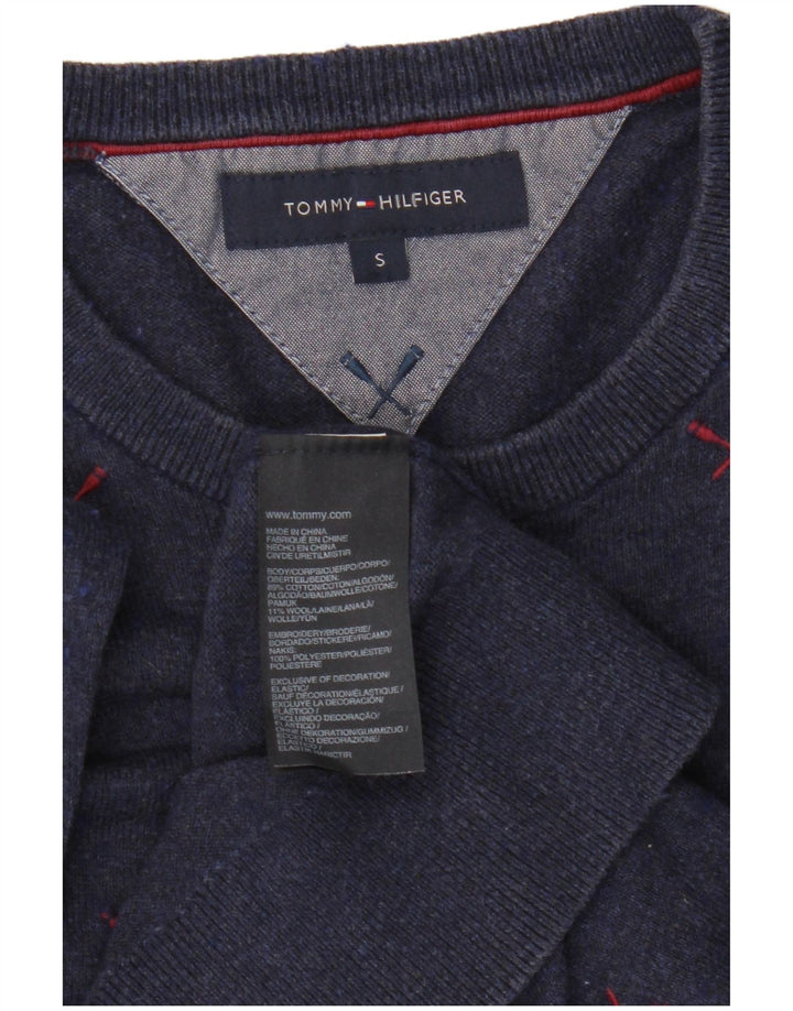 Tommy Hilfiger Herre Crew Neck Jumper Sweater Small Navy Blue Polyester