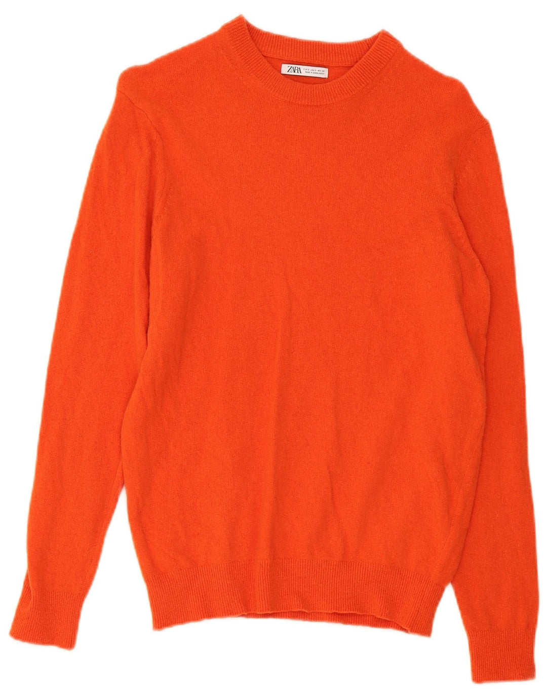 Zara Herre sweater med rund hals, lille orange