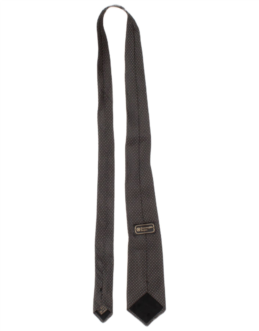 Ermenegildo Zegna Herre Slips One Size Grå Plettet Silke Classic