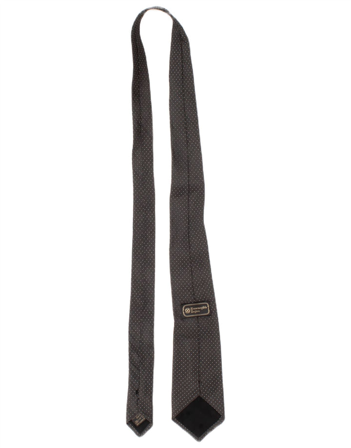 Ermenegildo Zegna Herre Slips One Size Grå Plettet Silke Classic
