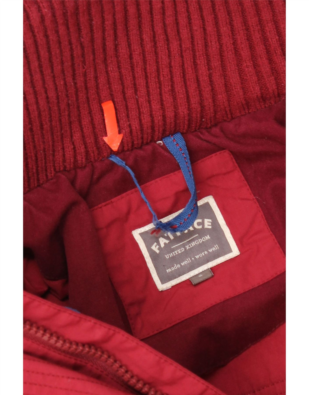 Fat Face Herre Hooded Windbreaker Jacket UK 36 Small Red Nylon