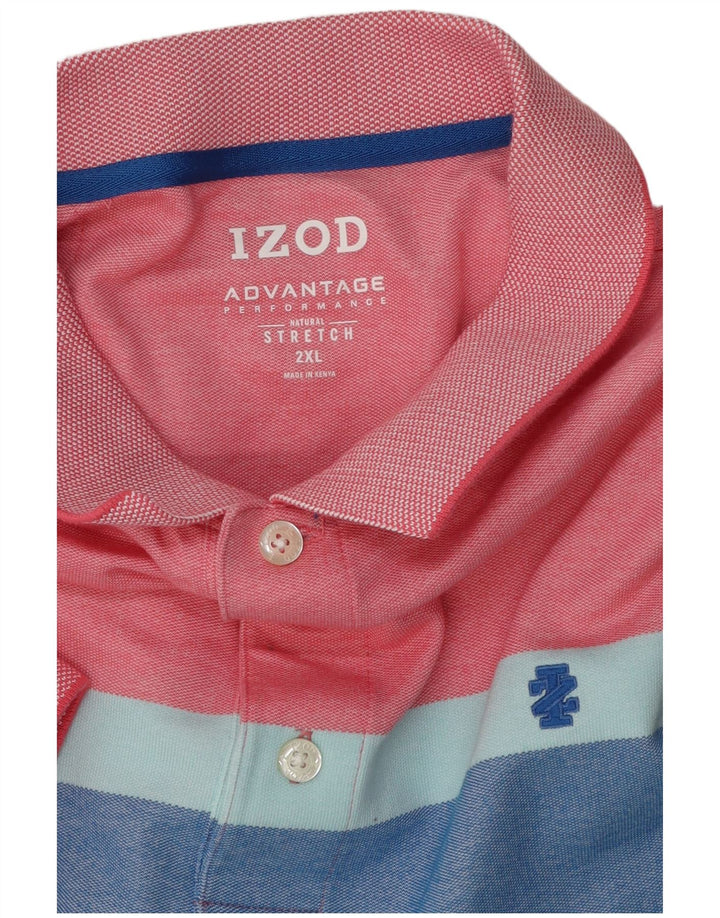 Izod Polo Shirt til mænd 2XL Flerfarvet Colourblock Bomuld