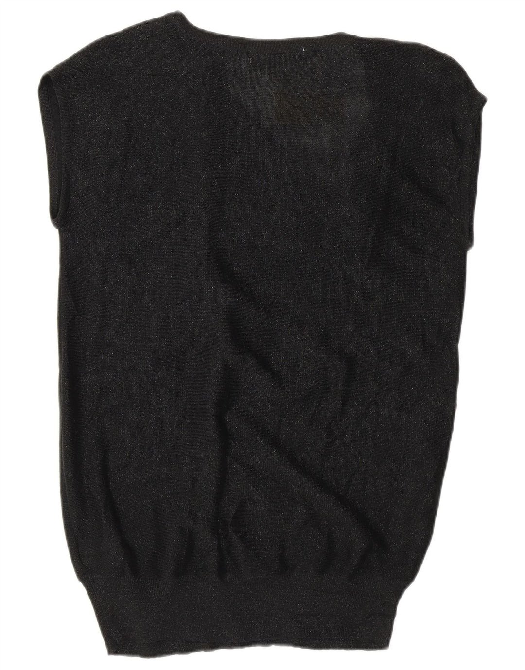 Michael Kors Dame ærmeløs bluse Top UK 10 Small Black Bomuld