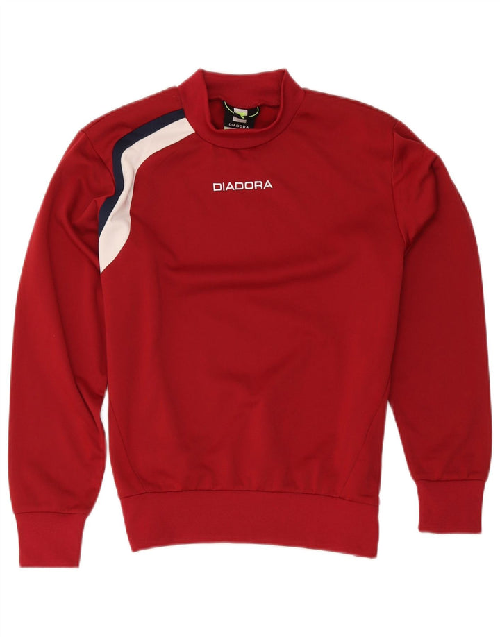 Diadora Sweatshirt til mænd XS Rød Colourblock Polyester
