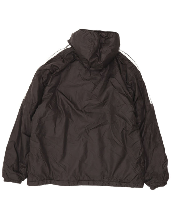 Adidas Herre hættepolstret jakke UK 42 XL Sort Polyester