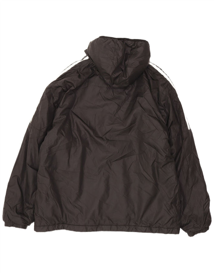 Adidas Herre hættepolstret jakke UK 42 XL Sort Polyester