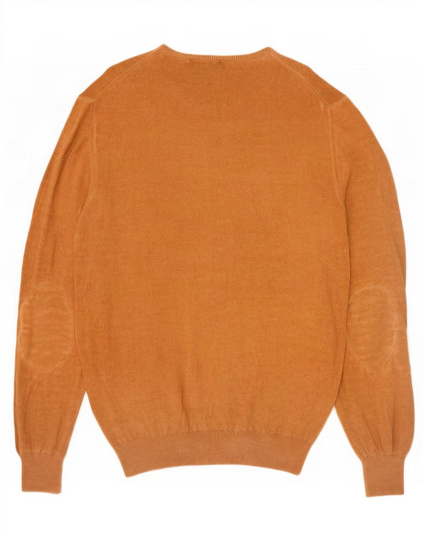 Conte of Florence Herre sweater med rund hals 2XL beige bomuld