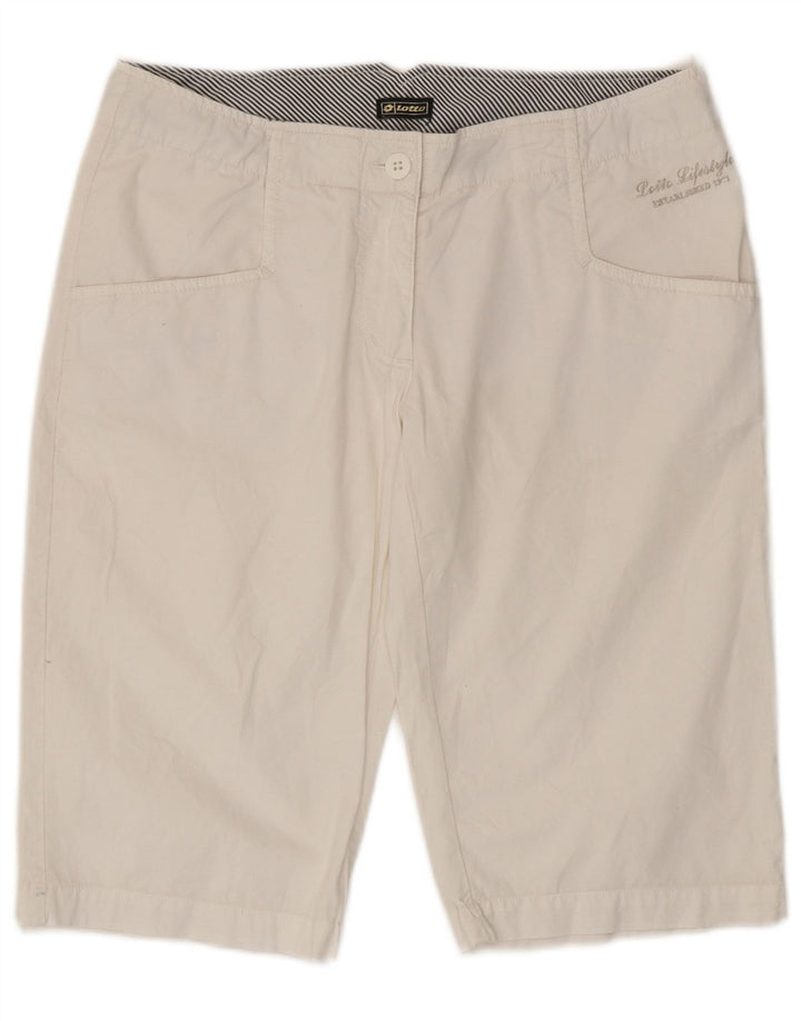 Lotto Bermuda Shorts til kvinder UK 14 Medium W30 Hvid Bomuld