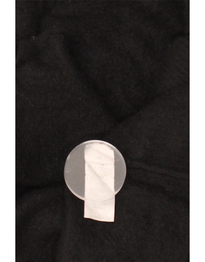 White Label Dame Crop Roll Neck Jumper Sweater UK 12 Medium Black