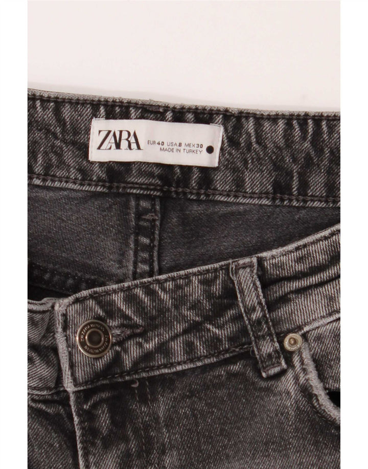 Zara Dame Straight Jeans EU 40 Medium W30 L28 Grå Bomuld