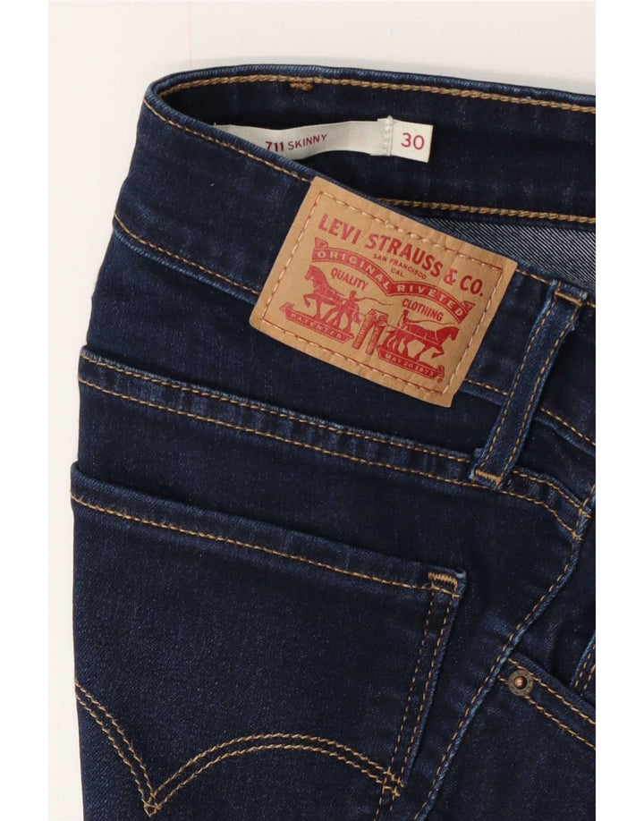 Levi's Dame 711 Skinny Jeans W30 L30 Marineblå