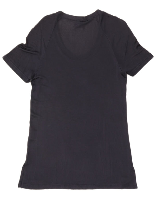 Trussardi Jeans Dame T-Shirt Kjole UK 14 Large Navy Blue Viscose