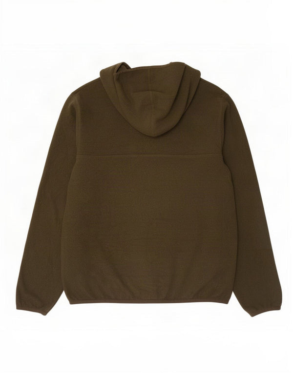 Patagonia Boys Hooded Fleece Jacket 9-10 Years Medium Khaki Polyester